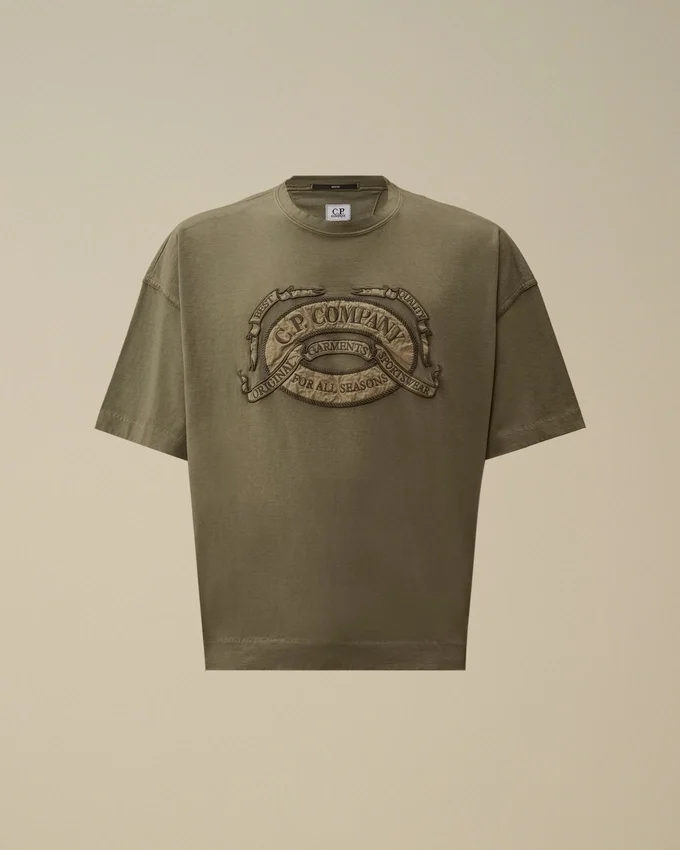 20/1 Jersey Short Sleeve Boxy Logo T-Shirt