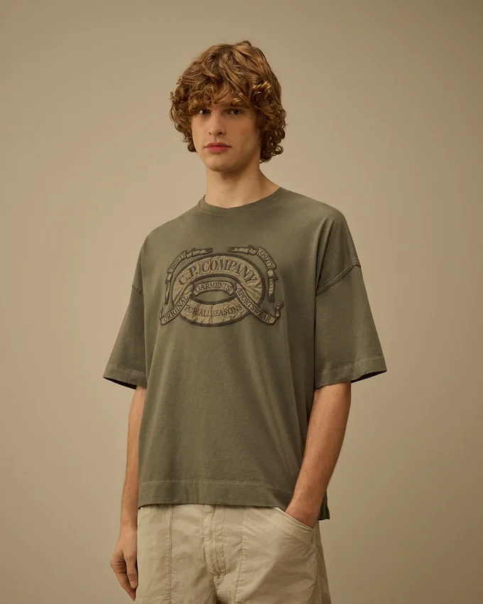 20/1 Jersey Short Sleeve Boxy Logo T-Shirt