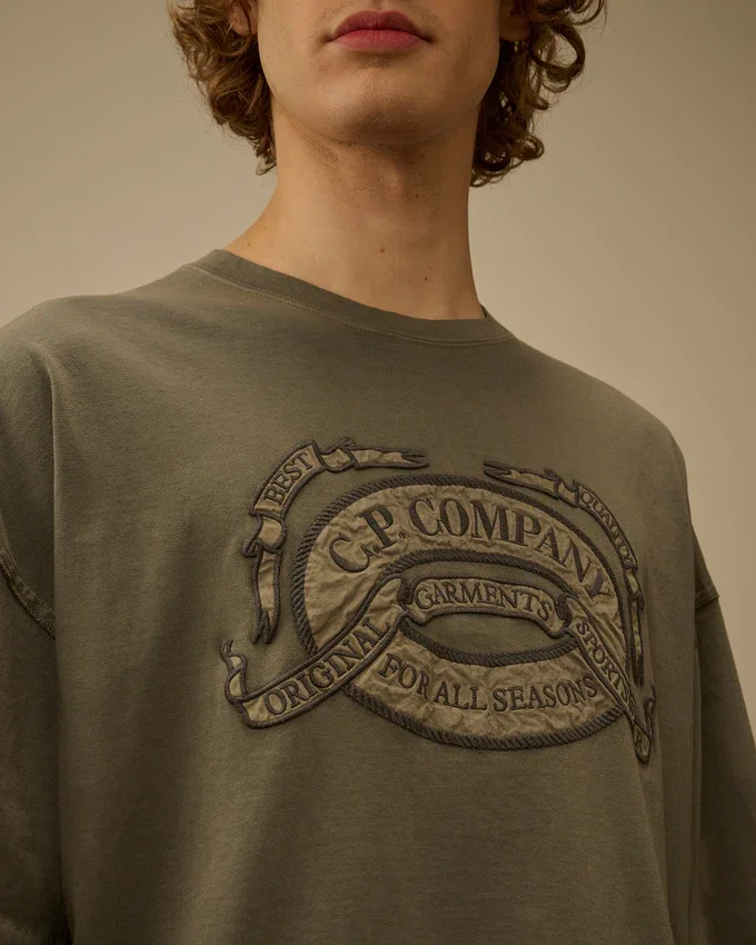 20/1 Jersey Short Sleeve Boxy Logo T-Shirt