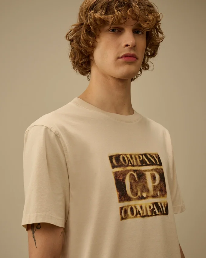 30/1 Jersey Short Sleeve Faded Logo T-Shirt