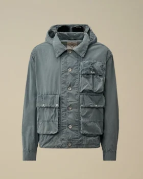50 Fili Indigo Bleached Goggle Jacket