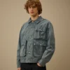 50 Fili Indigo Bleached Goggle Jacket
