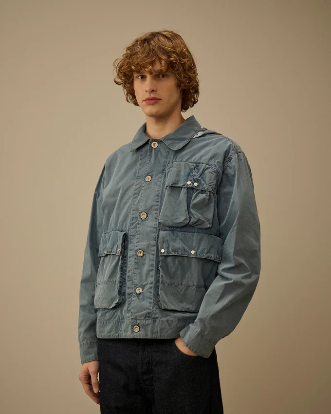50 Fili Indigo Bleached Goggle Jacket