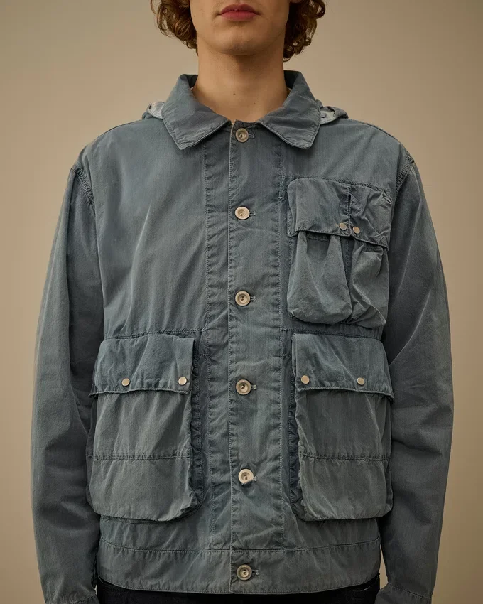 50 Fili Indigo Bleached Goggle Jacket