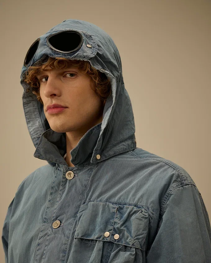 50 Fili Indigo Bleached Goggle Jacket