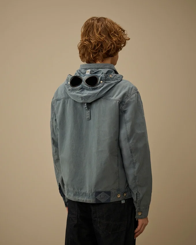 50 Fili Indigo Bleached Goggle Jacket