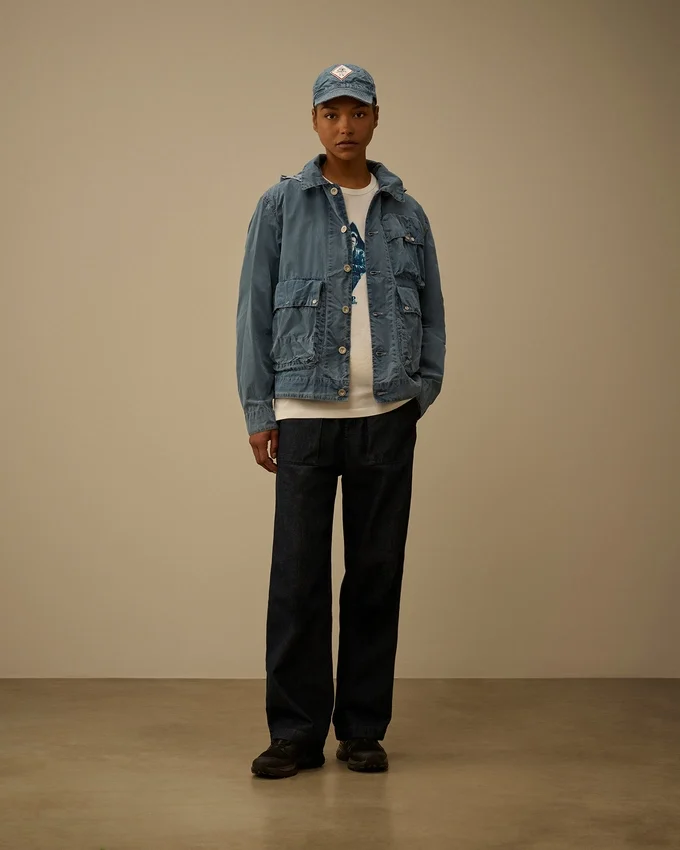50 Fili Indigo Bleached Goggle Jacket