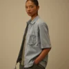 50 Fili Short Sleeve Zip Shirt