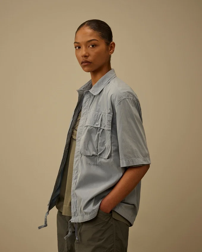 50 Fili Short Sleeve Zip Shirt