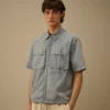 50 Fili Short Sleeve Zip Shirt