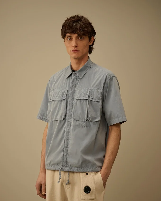 50 Fili Short Sleeve Zip Shirt