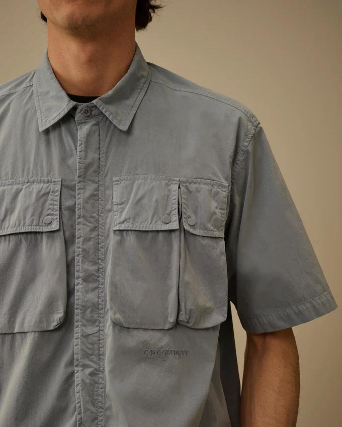 50 Fili Short Sleeve Zip Shirt