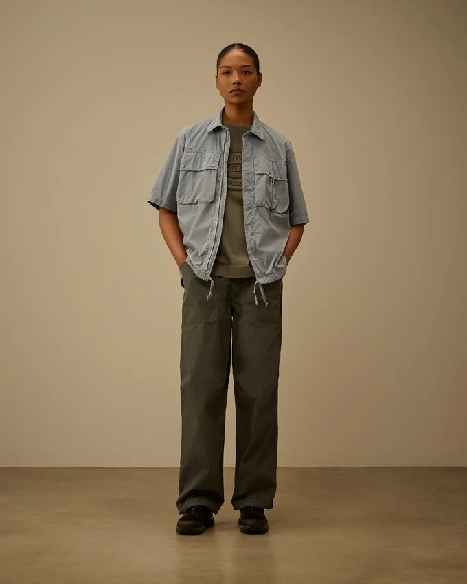 50 Fili Short Sleeve Zip Shirt