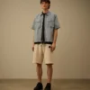 50 Fili Short Sleeve Zip Shirt