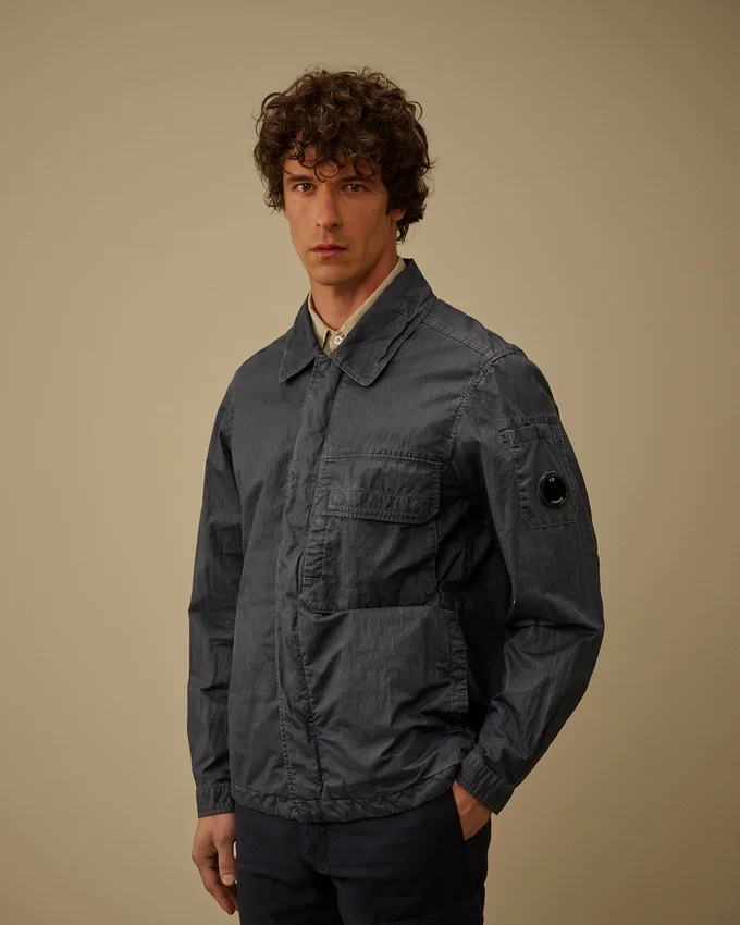 50 Fili Wax Zipped Lens Overshirt