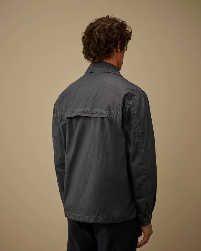 50 Fili Wax Zipped Lens Overshirt
