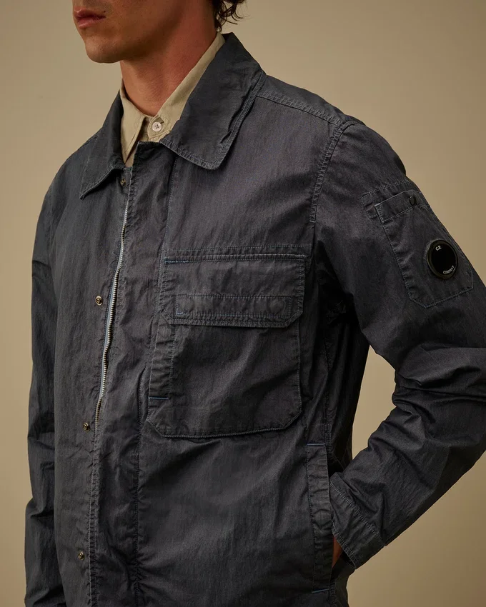 50 Fili Wax Zipped Lens Overshirt