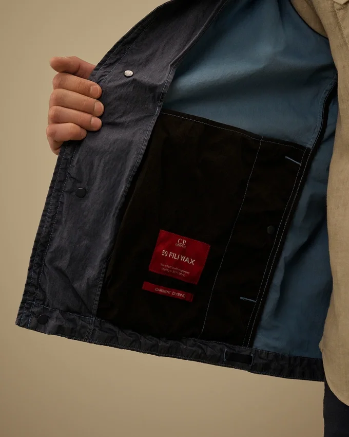 50 Fili Wax Zipped Lens Overshirt