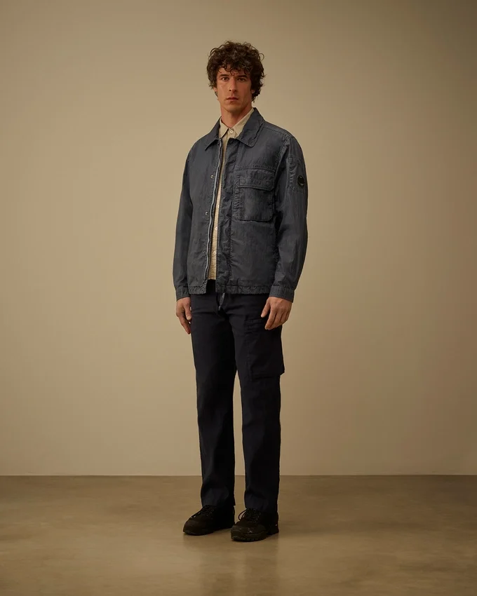 50 Fili Wax Zipped Lens Overshirt