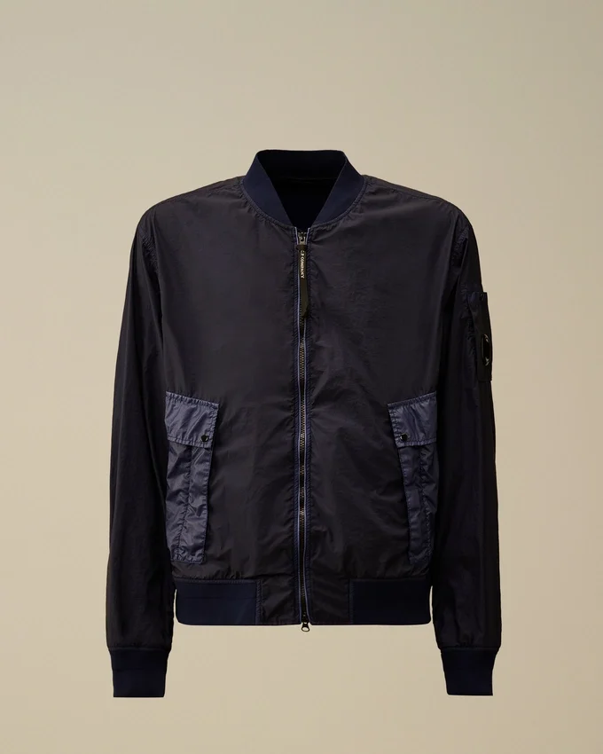 Bi-TM Mixed Lens Bomber Jacket