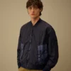 Bi-TM Mixed Lens Bomber Jacket