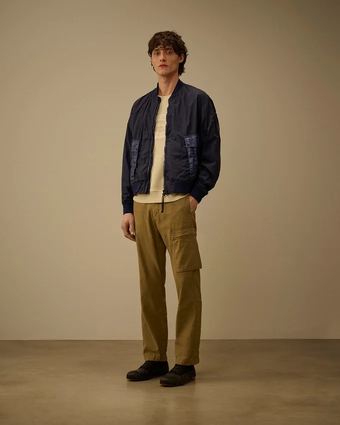 Bi-TM Mixed Lens Bomber Jacket