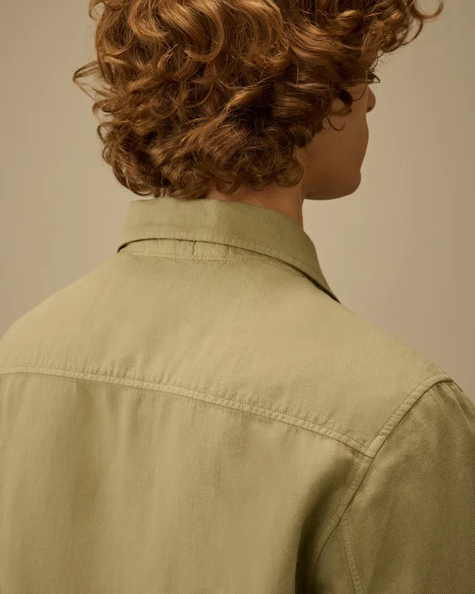 Broken Twill Button Overshirt