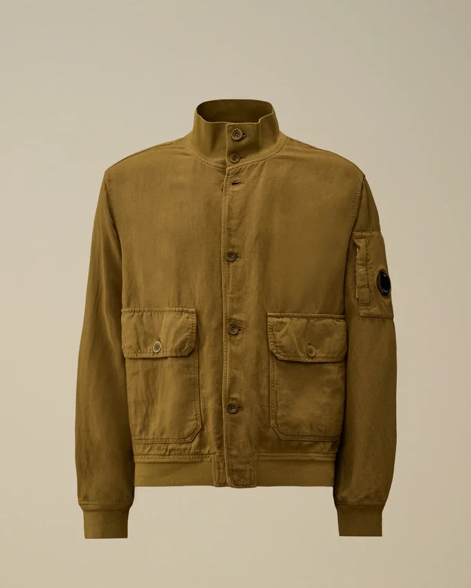 Broken Twill Lens Bomber Jacket