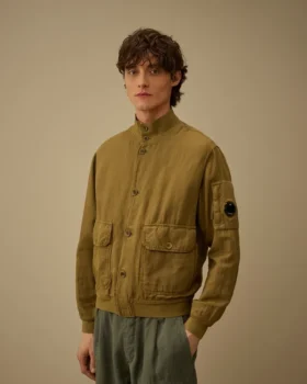 Broken Twill Lens Bomber Jacket