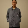 Chambray Long Sleeve Zip Shirt