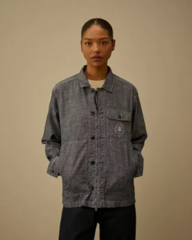 Chambray Long Sleeve Zip Shirt