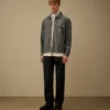 Chambray Long Sleeve Zip Shirt