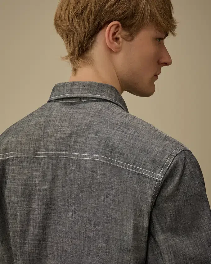 Chambray Short Sleeve Button Shirt