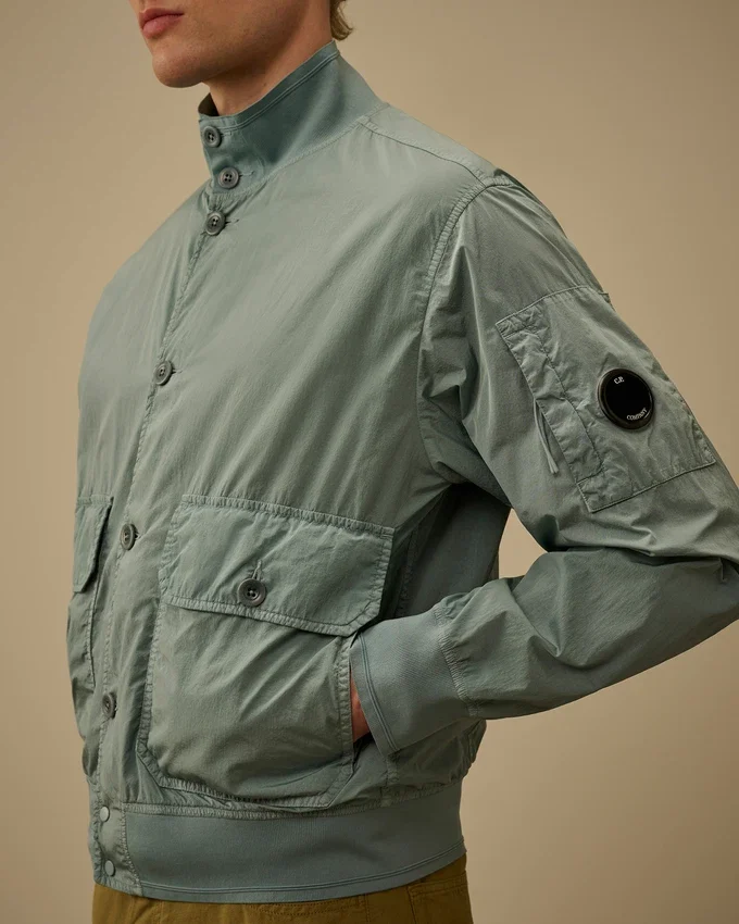 Chrome-R Button Bomber Jacket