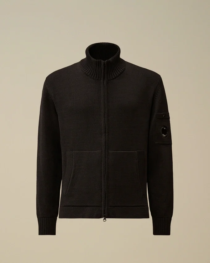 Compact Cotton Zipped Cardigan