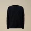 Cotton Chenille Crewneck Lens Sweater