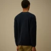 Cotton Chenille Crewneck Lens Sweater
