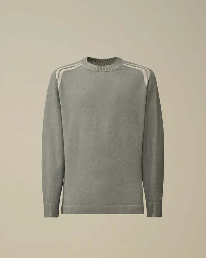 Cotton Chenille Double Dyed Crewneck Sweater
