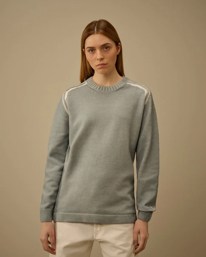 Cotton Chenille Double Dyed Crewneck Sweater
