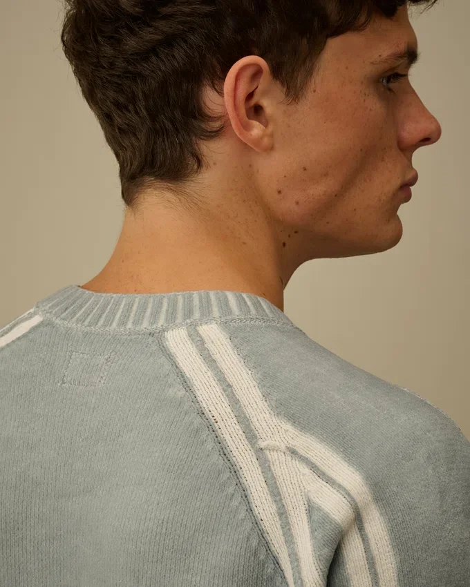 Cotton Chenille Double Dyed Crewneck Sweater