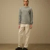Cotton Chenille Double Dyed Crewneck Sweater