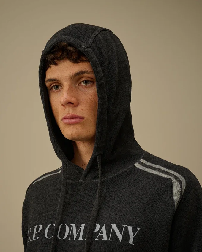Cotton Chenille Double Dyed Hooded Sweater