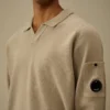 Cotton Chenille Polo Lens Sweater