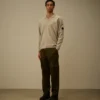 Cotton Chenille Polo Lens Sweater