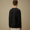 Cotton Crepe Crewneck Lens Sweater