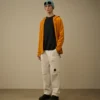 Cotton Crepe Crewneck Lens Sweater