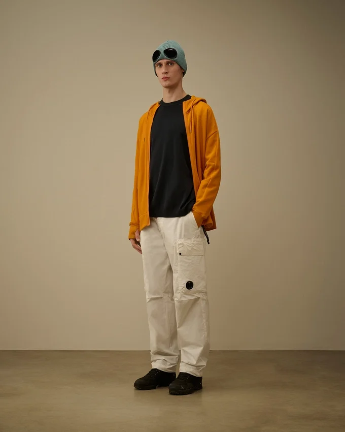 Cotton Crepe Crewneck Lens Sweater