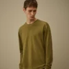 Cotton Crepe Double Dyed Crewneck Sweater