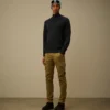 Cotton Crepe Half Zip Sweater