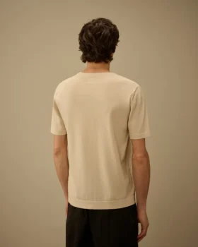 Cotton Crepe Short Sleeve Sweater